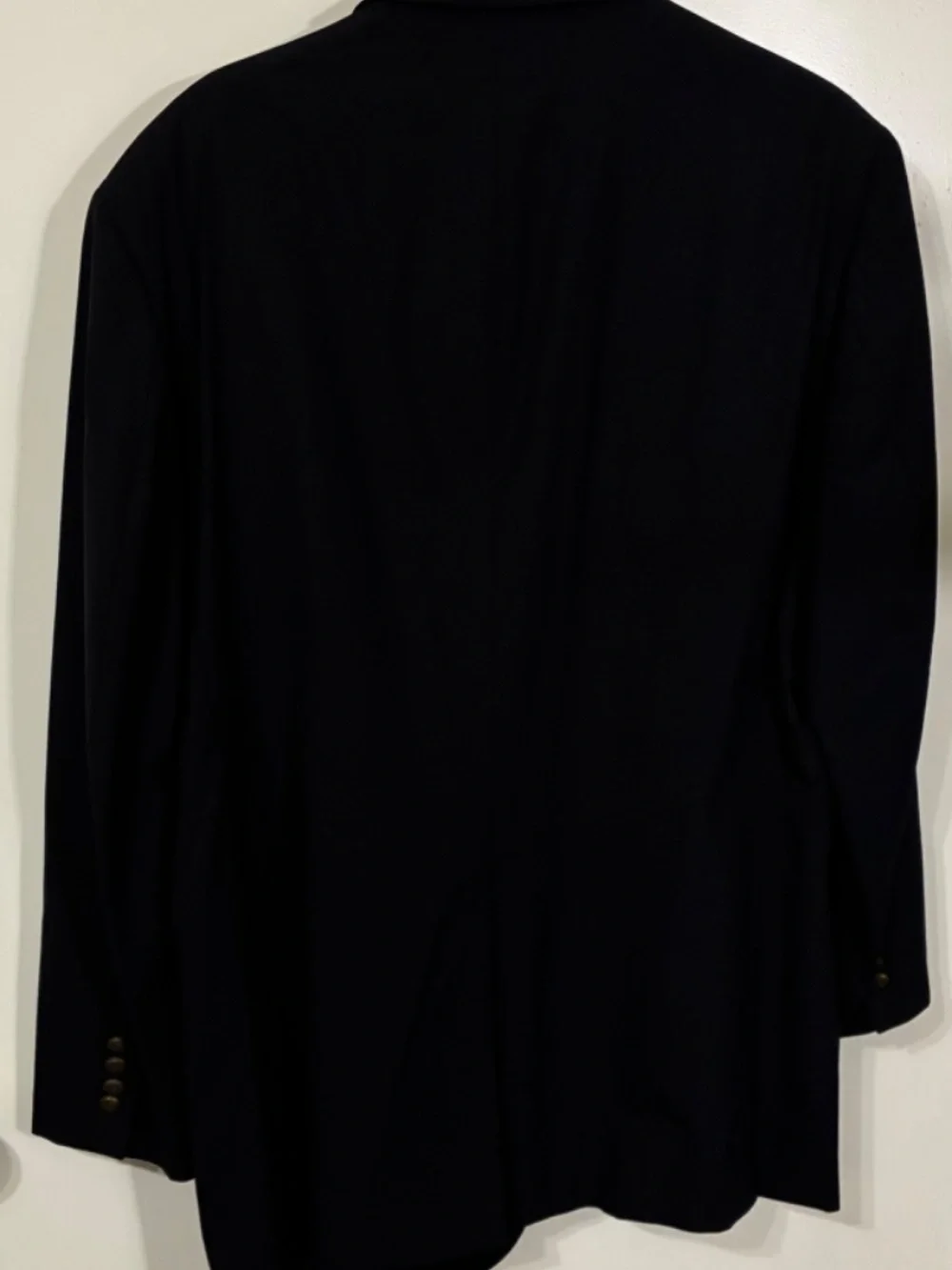 JOS A BANK MENS 100% WOOL 2 BUTTON SPORT JACKET/BLAZER SZ 44 R BLACK